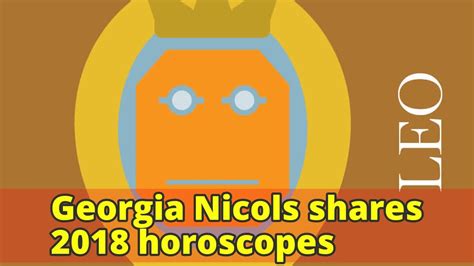 By Georgia Nicols Royal Stars. . Todays horoscope georgia nicols